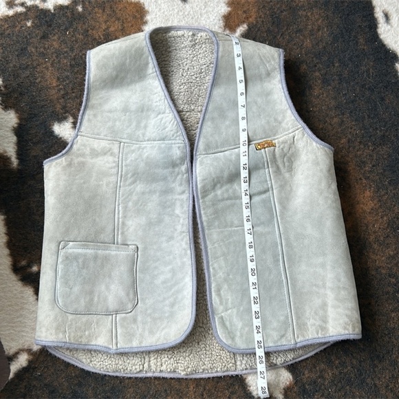 Shearling real soft and cozy wool vest, size L , vintage amigos brand stunning - Picture 7 of 10
